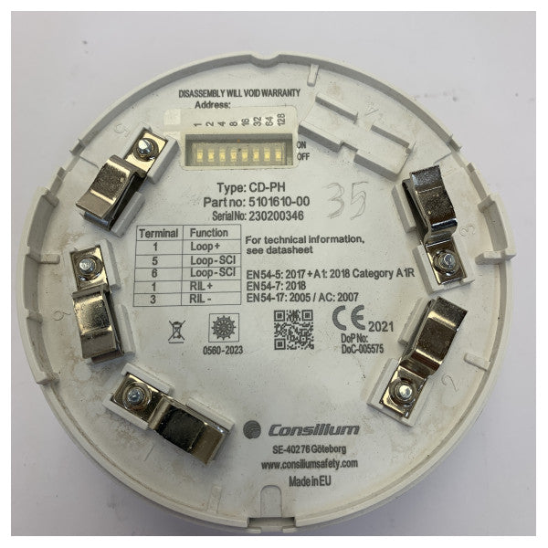Consilium Salwico CD-PH Optical Smoke and Fire Detector White - 5101610-00