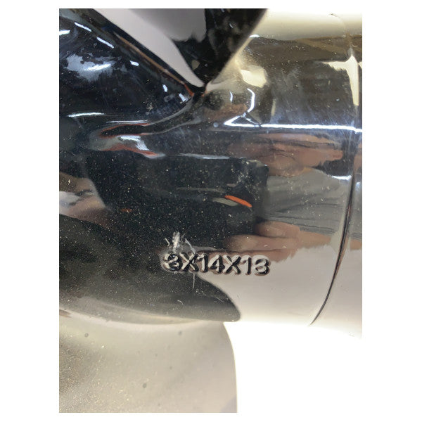 Suzuki 14 x 13 3-blad Aluminium Utombord Propell Svart