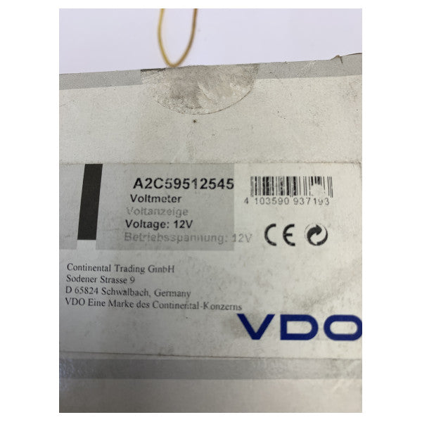 Indicador de Tensão VDO Veratron ViewLine 8-16V 52mm Branco - A2C59512545