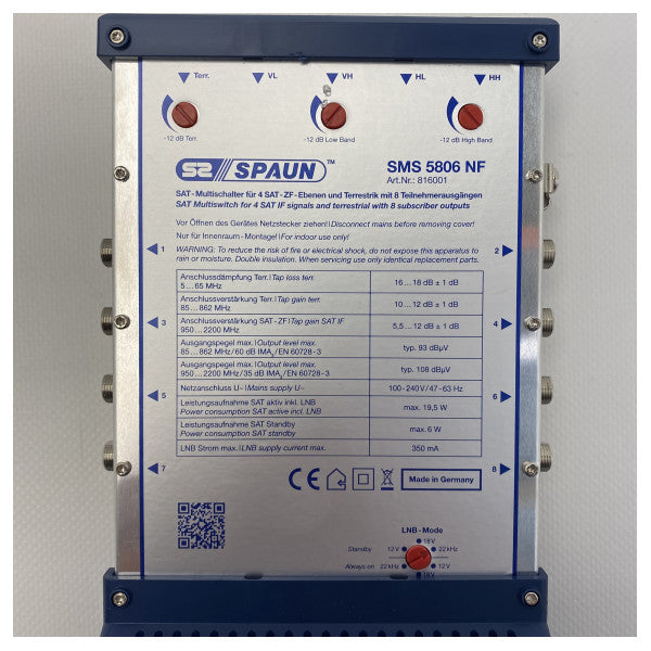 Spaun SMS 5806 NF SAT мултипревключвател - 816001