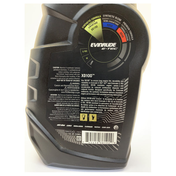 Evinrude XD100 Marine Engine Oil - Syntetisk påhengsmotorolje - 1L