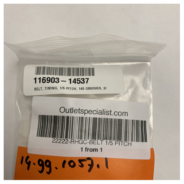 SeaTel Remtid 1/5P 145 Spår 3/8 Bred Rem 116903-14537 Kit