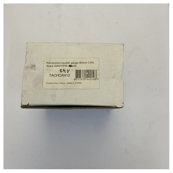 Vetus TachCan 4000 RPM Czarny licznik obrotów silnika 24V