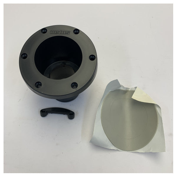 Vetus TRC50PV Transom Mount Exhaust with Non-Return Valve Black