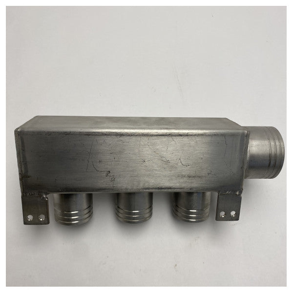 Marine Stainless Steel Cooling Water Distribution Manifold for Engine Room - Corrosion Resistant with Four Outlets