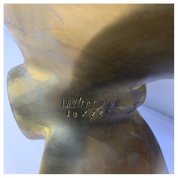 Vetus P4E-18X22R Propeller 4-Blatt Messing Rechtsdrehend