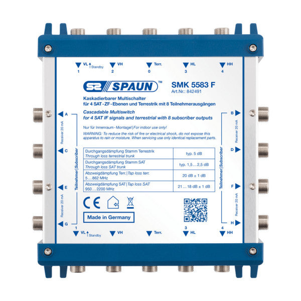Каскадний комутатор Spaun SMK 5583 F SAT - 842491