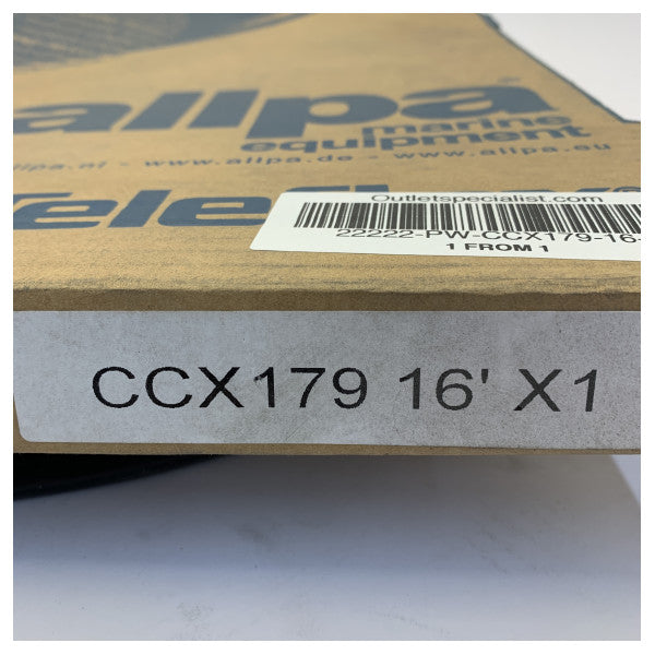 Allpa CCX179-16-1 морски управляващ кабел 16 фута - 4,88 м кабел за газ и превключване