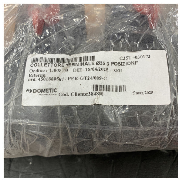 Dometic C35T-030173 Marine HVAC Isoleret Afløb - Divider D35 mm