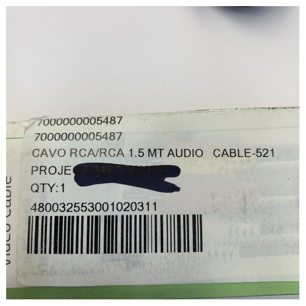 RCA zu RCA Audio/Video Kabel - 1,5 m - Unterhaltungssystem