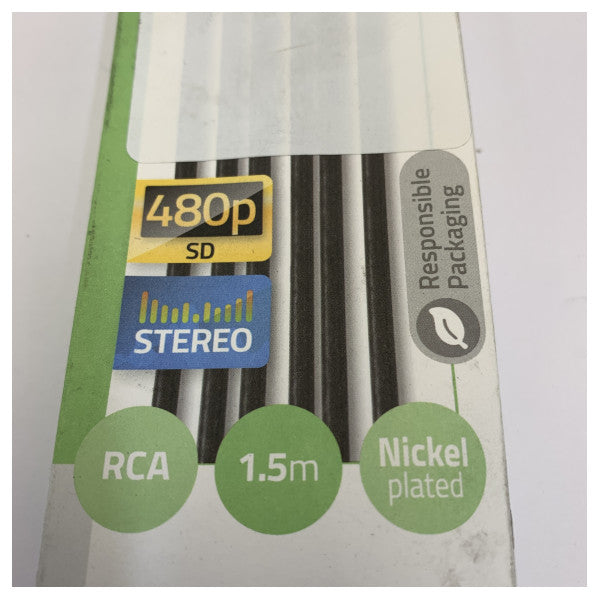 RCA zu RCA Audio/Video Kabel - 1,5 m - Unterhaltungssystem
