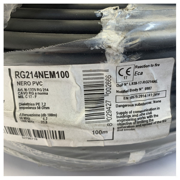 RG 214/U Coax Kabel 50 Ohm - Marine SAT Elektronik - RG214NEM100