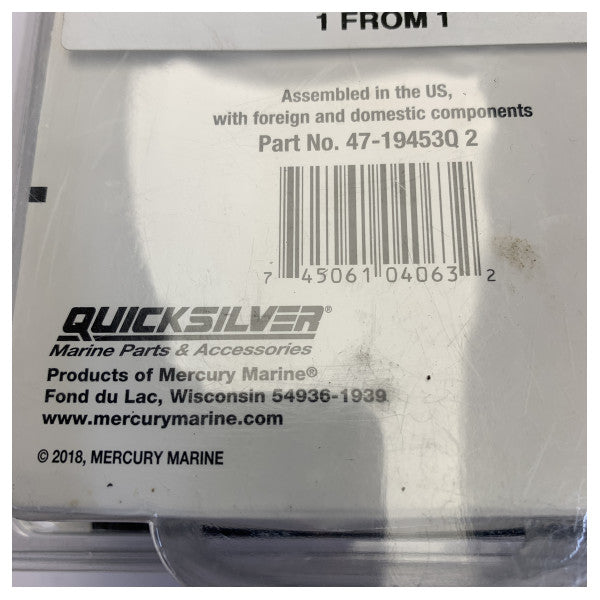 Quicksilver 47-19453Q-2 Mercury Impeller Kit for Engine Cooling Pump