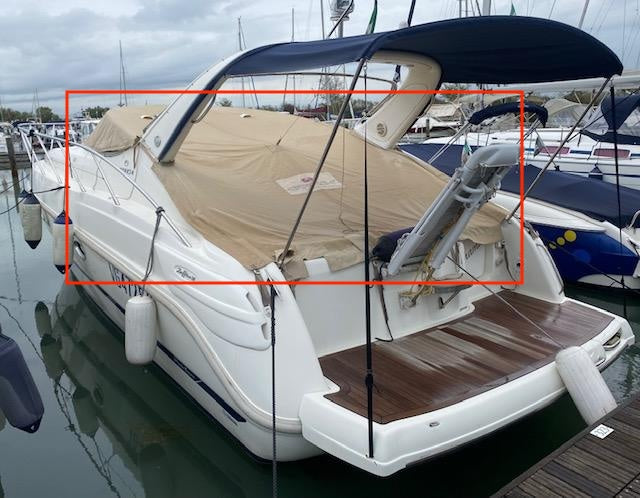 Cranchi Zaffiro 34 1996 - 1997 canvas cockpitöverdrag beige