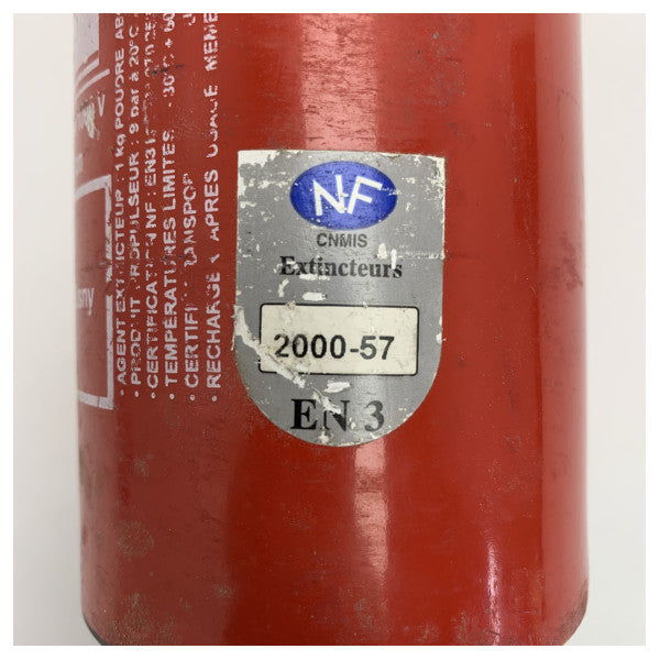 De Andrieu 2000-57 Compact 1kg ABC Powder Fire Extinguisher