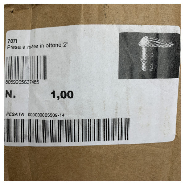 Тру-Халл латунний водяний вхід | Лоток 2 дюйми тип 7071