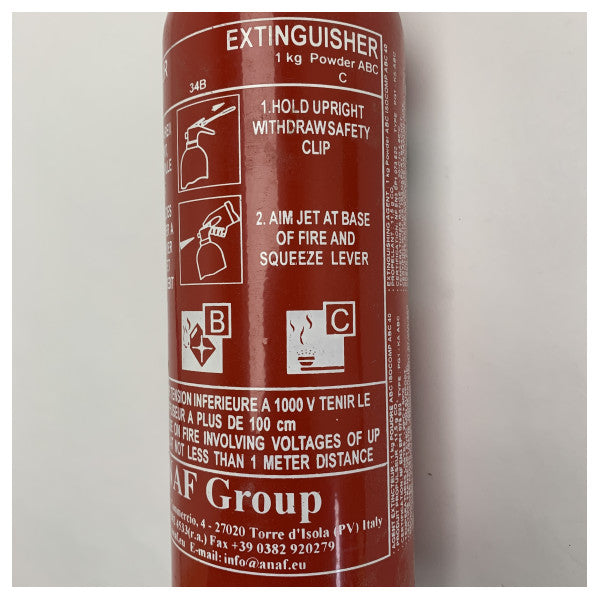 Extincteur de feu ABC poudre marin 1kg | Léger