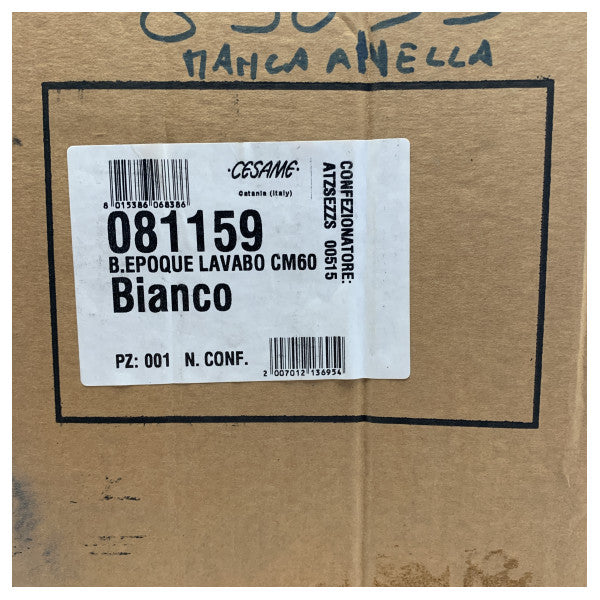 Lavatório Cesame 85655 epoque lavabo 60 branco