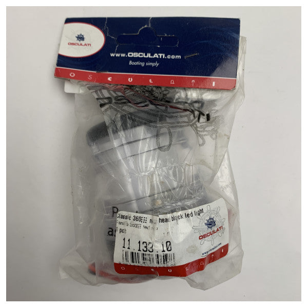 Osculati Classic 360° LED Marine Black Stern Navigation Light - 11.133.10