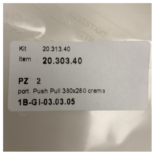 オスキュラティ プッシュプルクリーム点検ハッチ 380 x 280 mm - 20.303.40