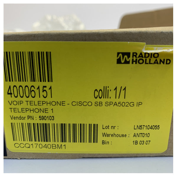 Telefone IP Cisco SPA502G 1 Linha com Display PoE e Porta PC