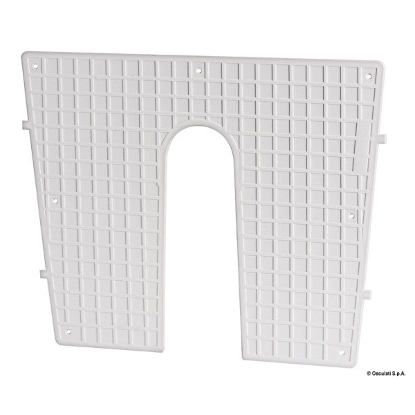 Osculati Placa traseira de proteção marítima durável para a popa - Proteção de plástico branco resistente às intempéries para barcos 430x350mm