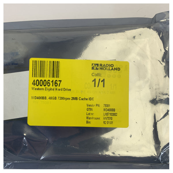 Western Digital WD400BB 40GB Intern Harddisk 7200rpm IDE 3.5 Tommer
