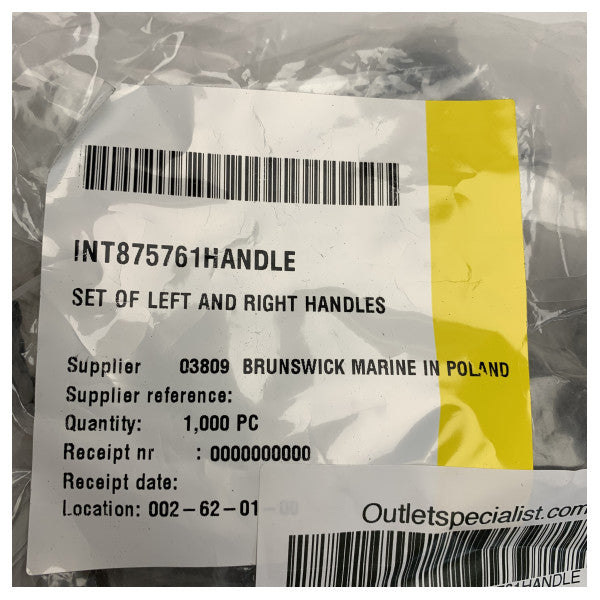 Zestaw czarnych uchwytów do włazów łodzi lewych i prawych - 875761HANDLE