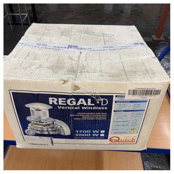 Quick Regal Electric Windlass 1700W 24V 10 mm Chain with Capstan - 1700 X/Y D