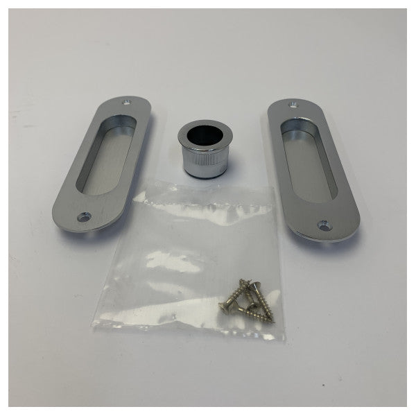 Комплект за дръжка на плъзгаща се врата от неръждаема стомана Wurth 120x3mm - B4D-U-KIT W