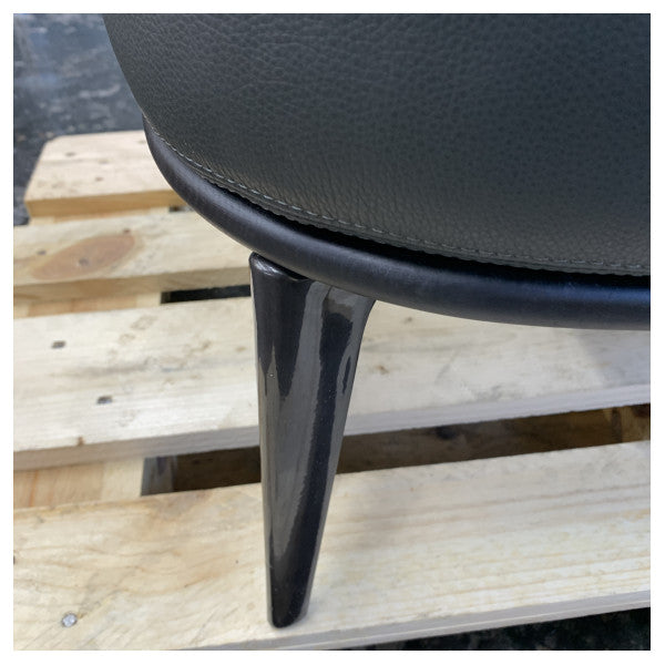 Minotti Leslie Bergere Fauteuil Aspen 26 Leder Schwarz
