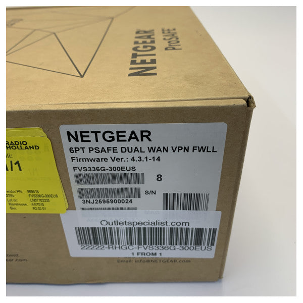Router firewall VPN Gigabit Dual WAN Netgear ProSafe FVS336G-300EUS