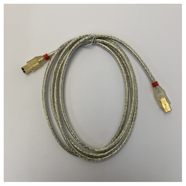 FireWire Data Cable 9-pin to 6-pin (MA-MA) - 2.0 Meter - Transparent