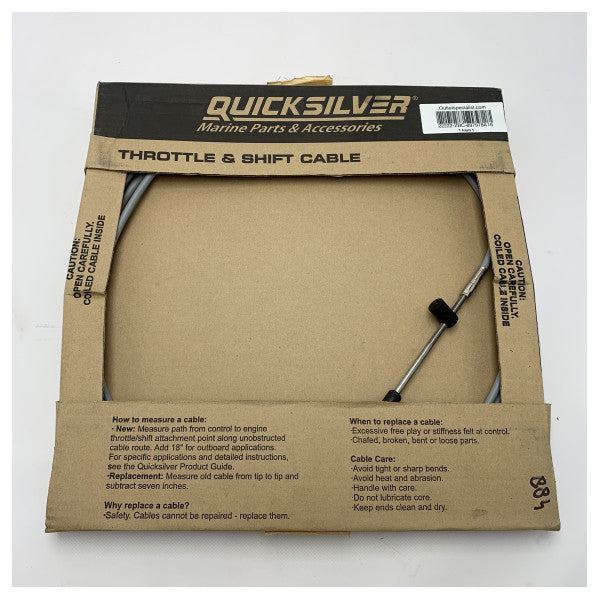 Quicksilver G2 16ft Marine Throttle and Shift Cable � Cavo di controllo in acciaio inox durevole per motori fuoribordo