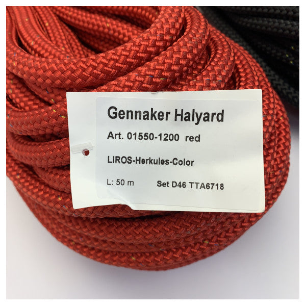 Liros Herkulus Color 29 Gennaker Rope Kit - 2x 28M Black + 1x 50M RED