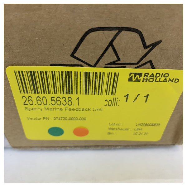 Sperry Marine 074720-0000-000 Rudder Indicator Feedback Gearbox