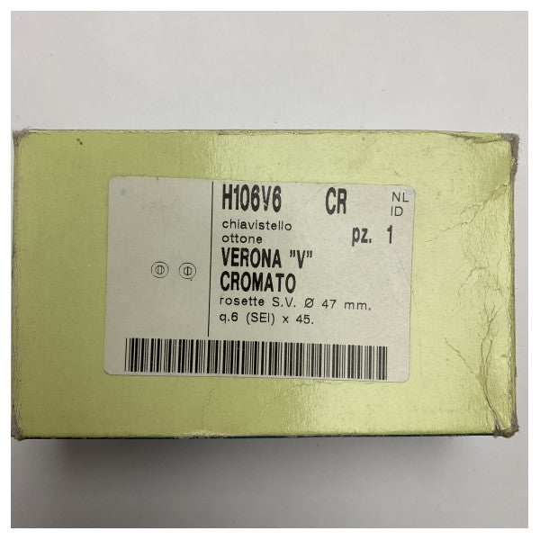 Хромована латунна дверна фурнітура Olivari Marine для човнів та кораблів - H106V6