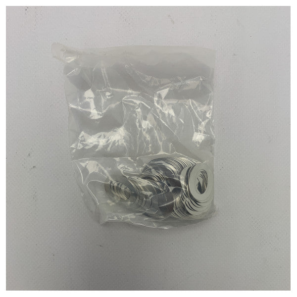 Marine Grade Stainless Steel Curtain Fastener Washers - Corrosion Resistant, 100-Pack for Durable Sail and Curtain Attachment