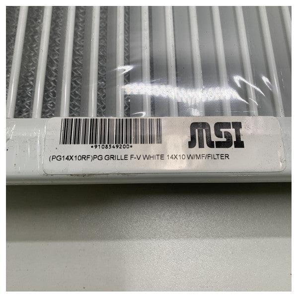 MSI PG 14 x 10 RF вентилационен отвор бял с филтър - 9108549200