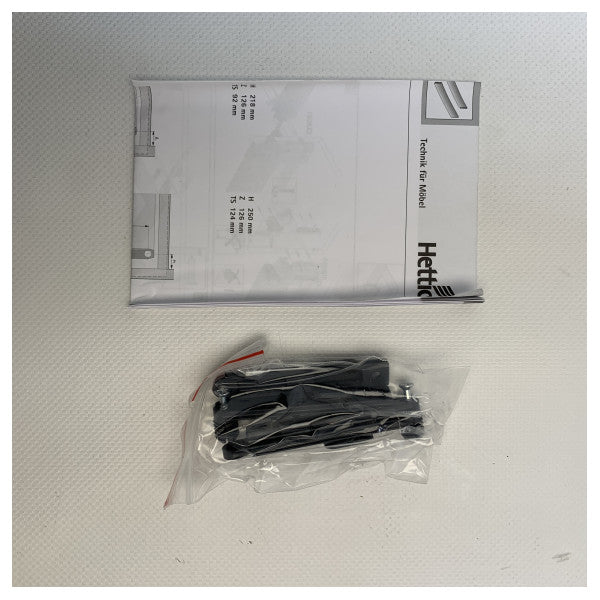 Conjunto de cabeceira de arquiteto Hettich L550 H92 antracite - 9122925