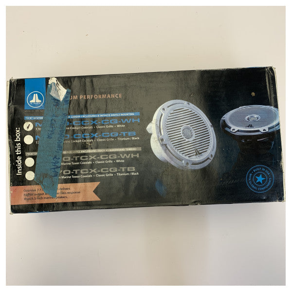 Conjunto de Alto-falantes Marinhos JL Audio M770-CCX-CG-WH - Coaxial de 7.7 polegadas - Branco