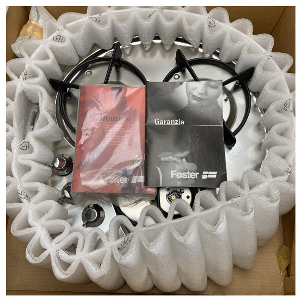 موقد غاز فوستر 3 شعلة من الفولاذ المقاوم للصدأ مستدير - 7052022