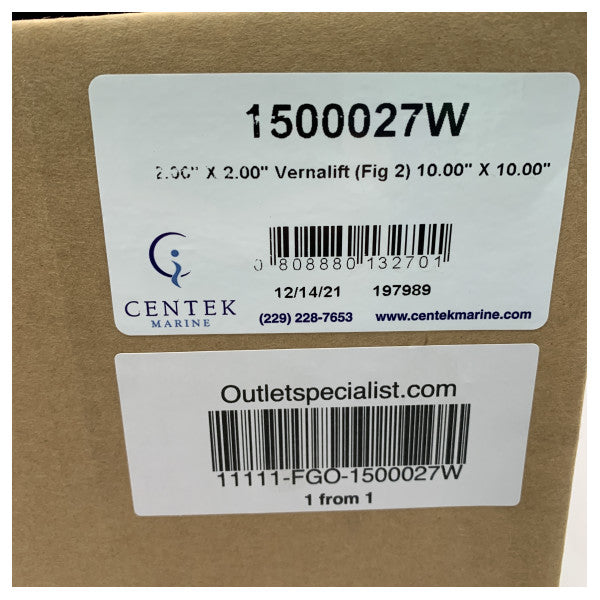 Tłumik wydechu Centek Vernalift 2 cale biały - 1500027W