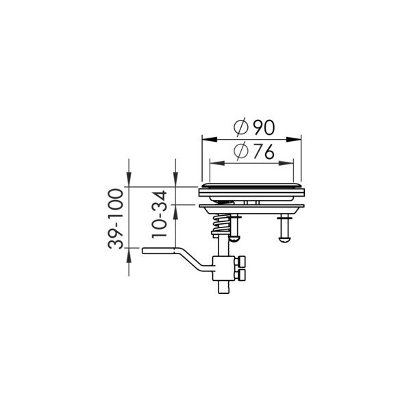 Osculati Flush Latch Hatch Lock with Key Paslanmaz Çelik D90 mm - 38-152-61