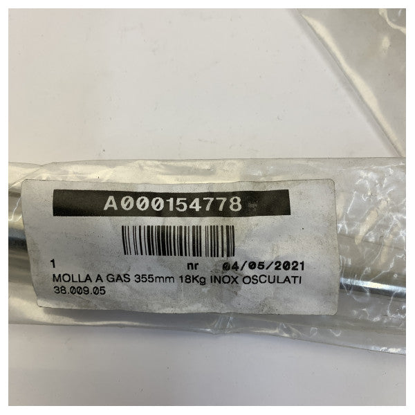 Osculati Gasfjedre 355mm 18kg Rustfrit Stål - 38.009.05