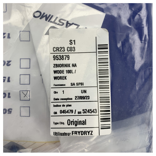 Elastyczny zbiornik na wodę Plastimo 100L - 70965