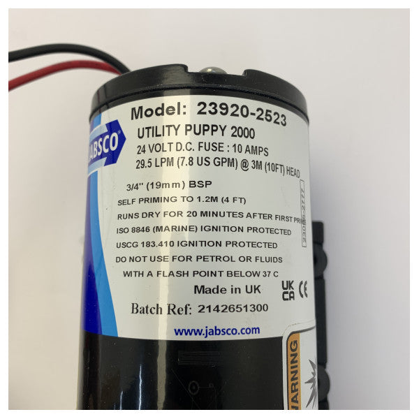 Jabsco Utility Puppy 2000 Pompası 24V 30L/dk - 23920-2523