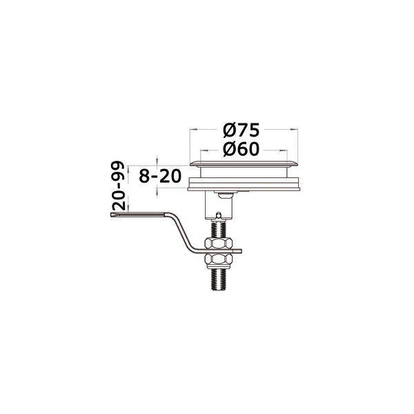 Osculati Paslanmaz Çelik Kapak Kilidi D70 mm - 38.152.50