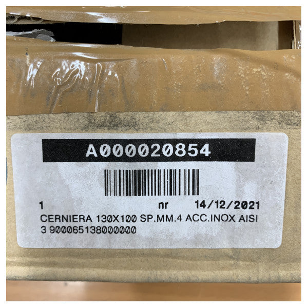 Osculati rustfrit stål hængsel 130x100mm - 4mm 38.440.13