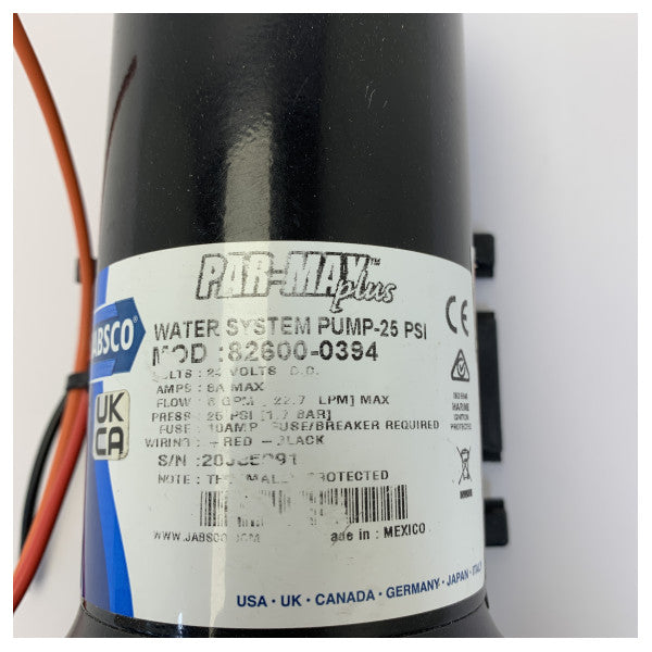 Pompe à eau douce Jabsco Par-Max Plus 6 24V 22,7L/min - 82600-0394